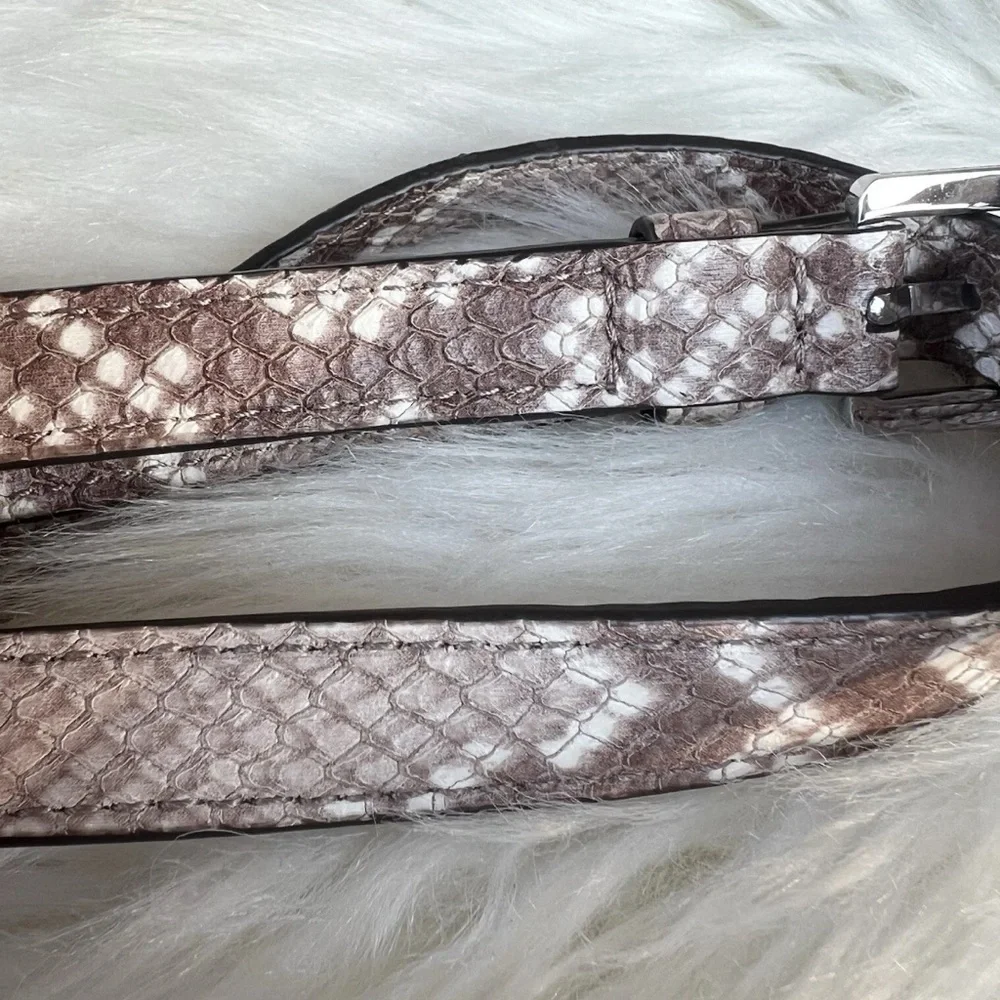 Michael Kors Tan White Snakeskin Leather Adjustable Strap Replacement Crossbody